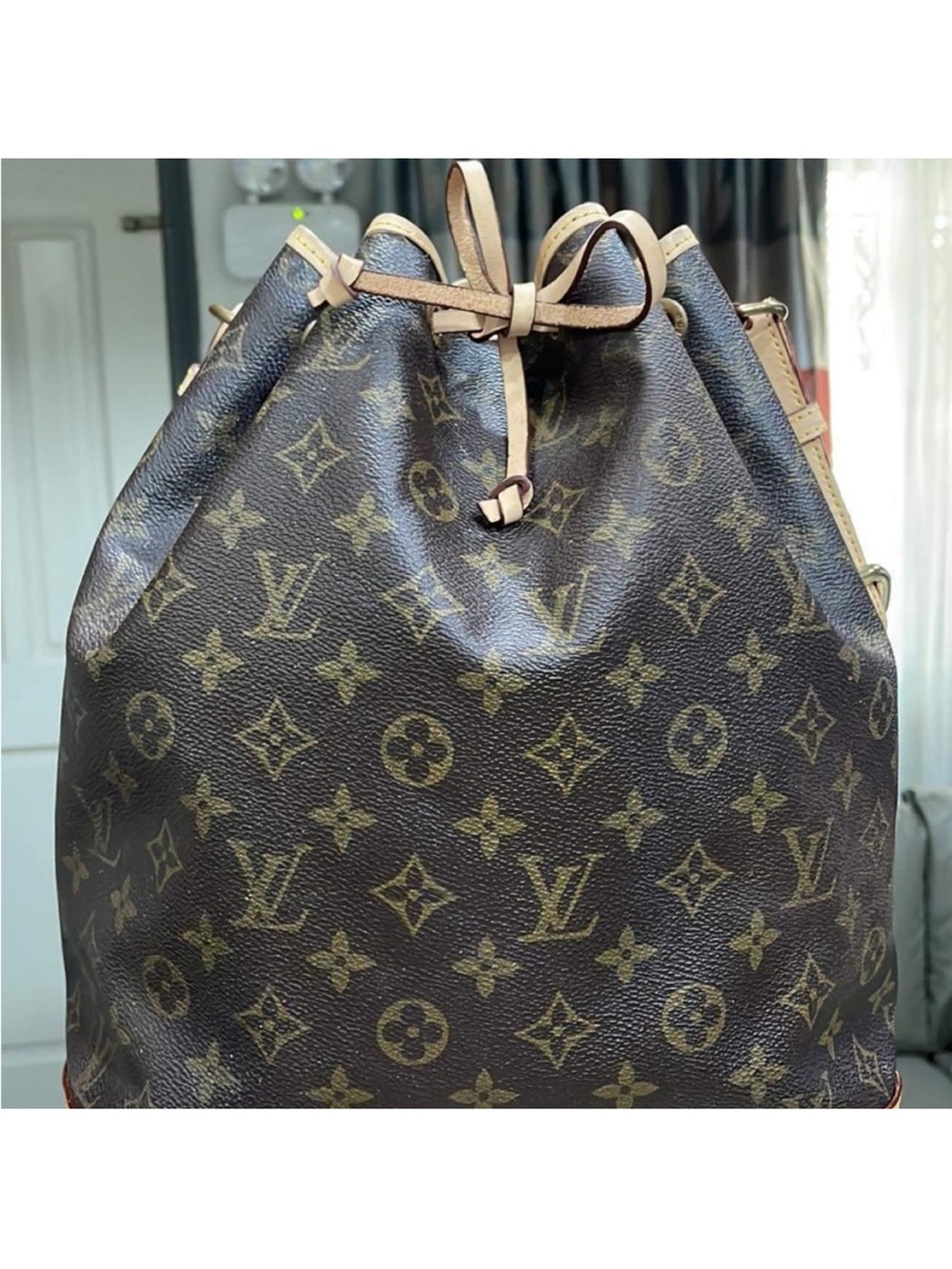 Auth Louis Vuitton Noe GM all leather replaced !